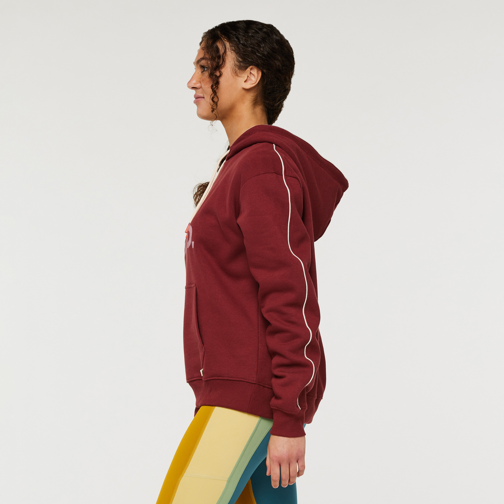 Do Good Organic Pullover Hoodie - Women's, Burgundy, Model London