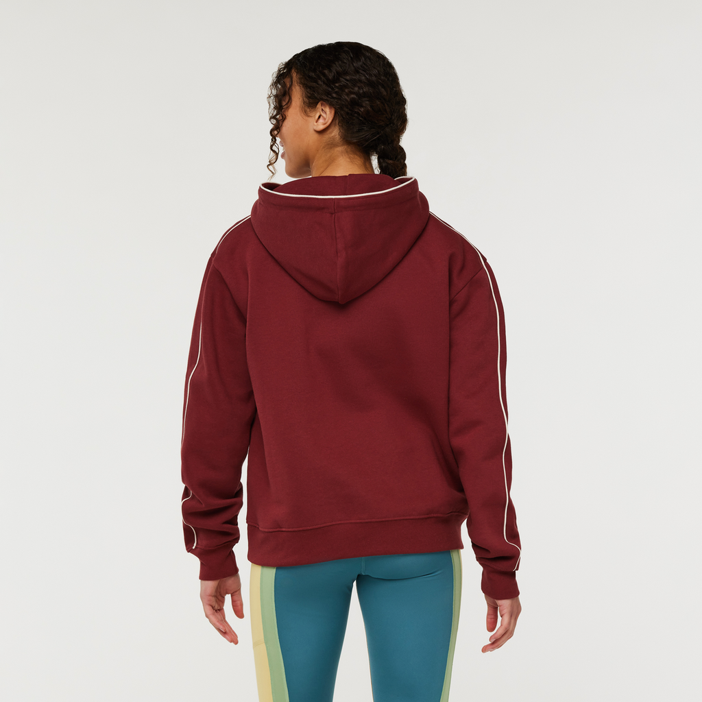 Do Good Organic Pullover Hoodie - Women's, Burgundy, Model London