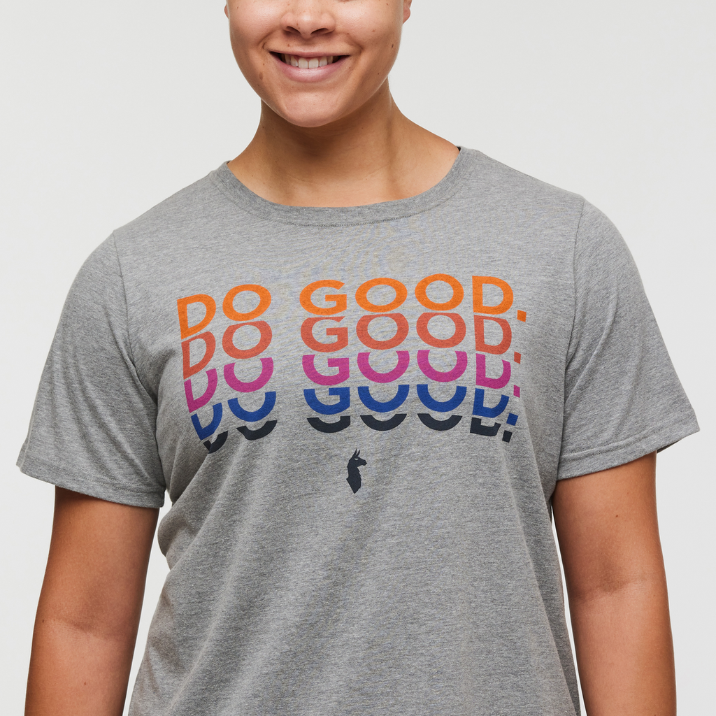 Do Good Repeat T-Shirt - Women's, Heather Grey, Model Brianna