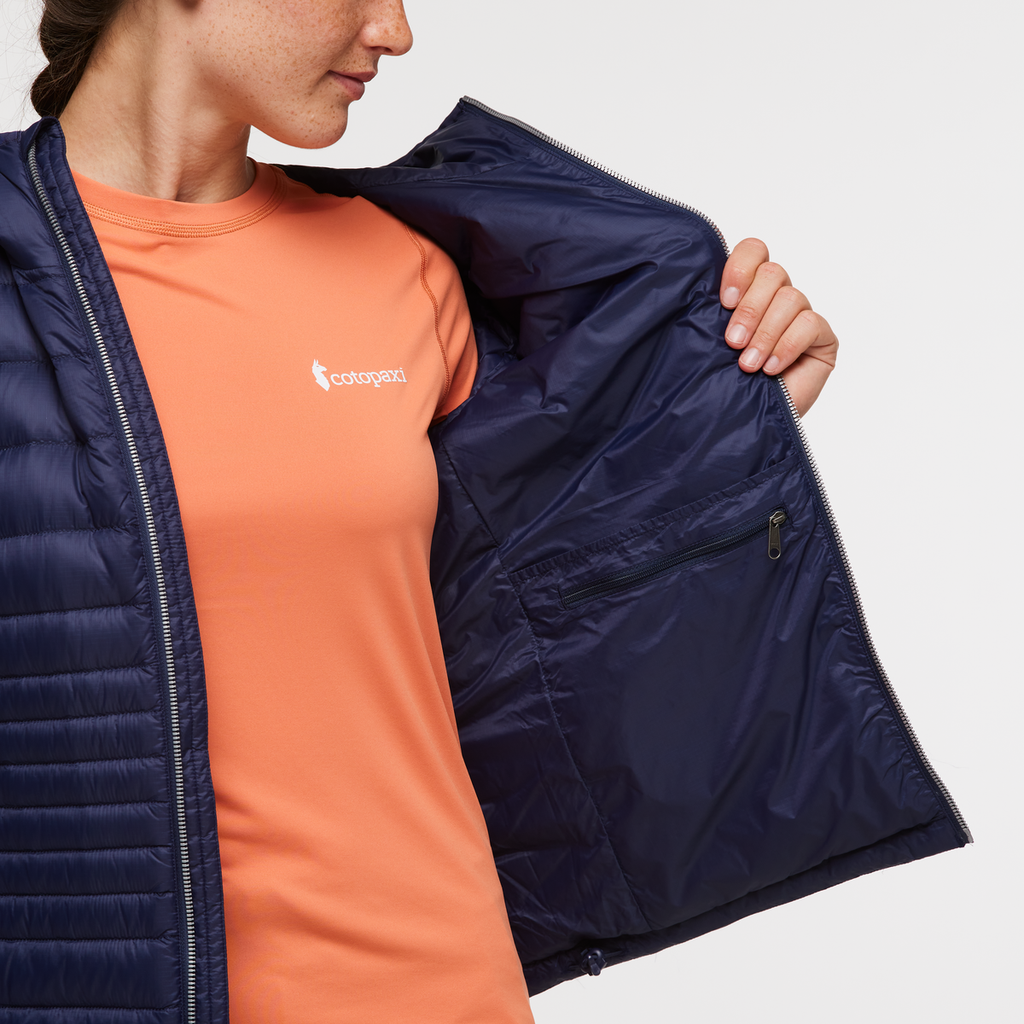 Fuego Hooded Down Jacket - Women's, Cotopaxi Maritime, Model Aya