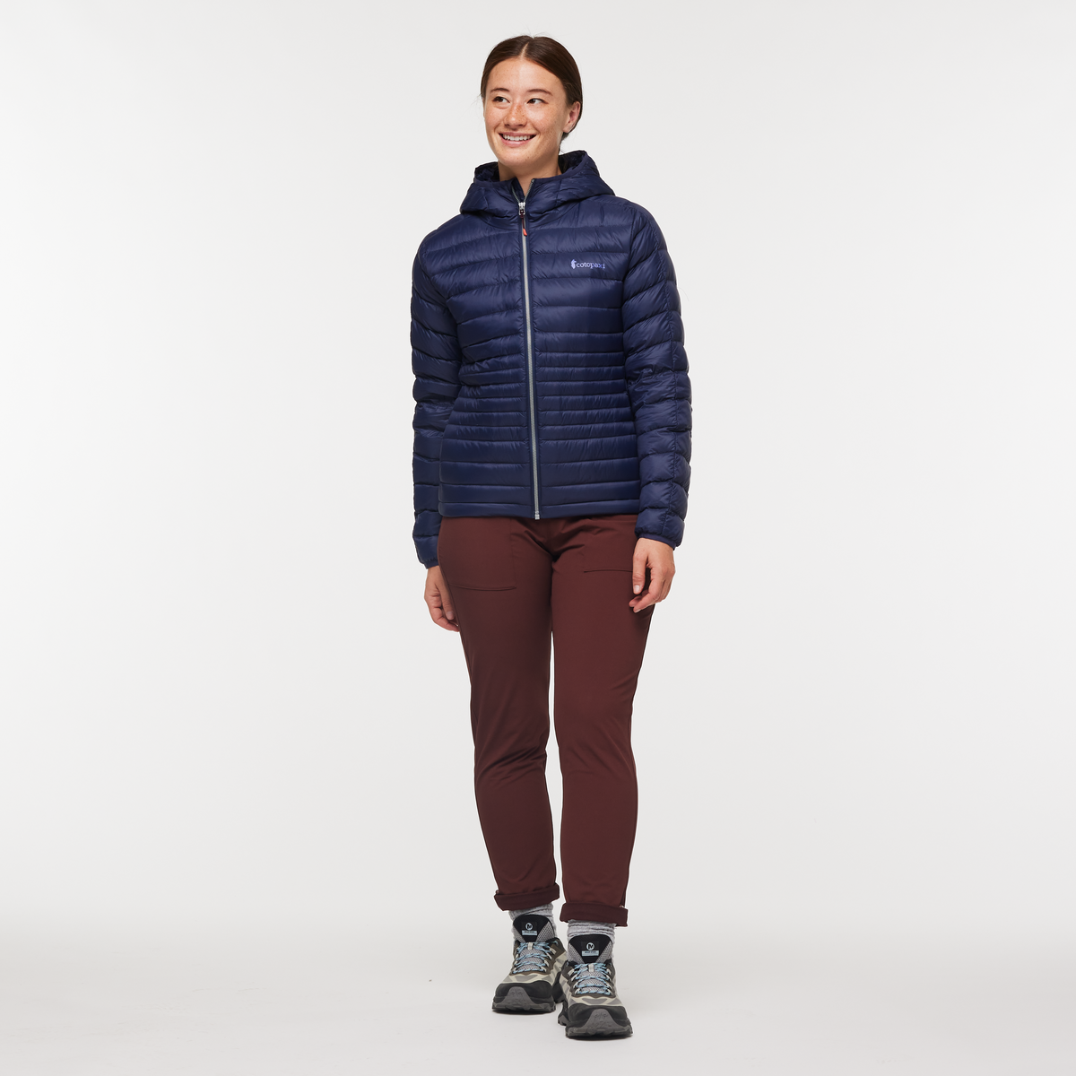 Fuego Hooded Down Jacket - Women's, Cotopaxi Maritime, Model Aya
