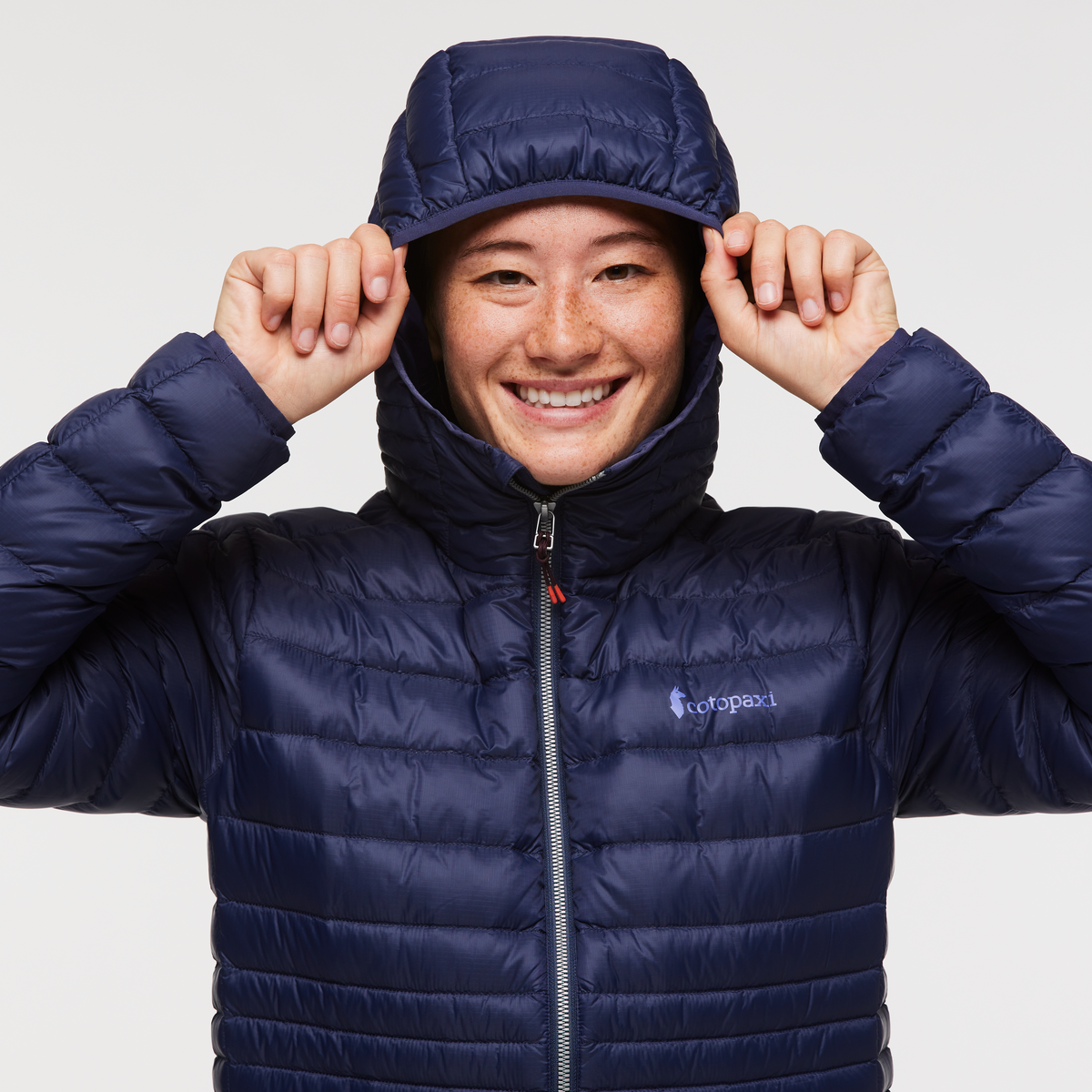 Fuego Hooded Down Jacket - Women's, Cotopaxi Maritime, Model Aya
