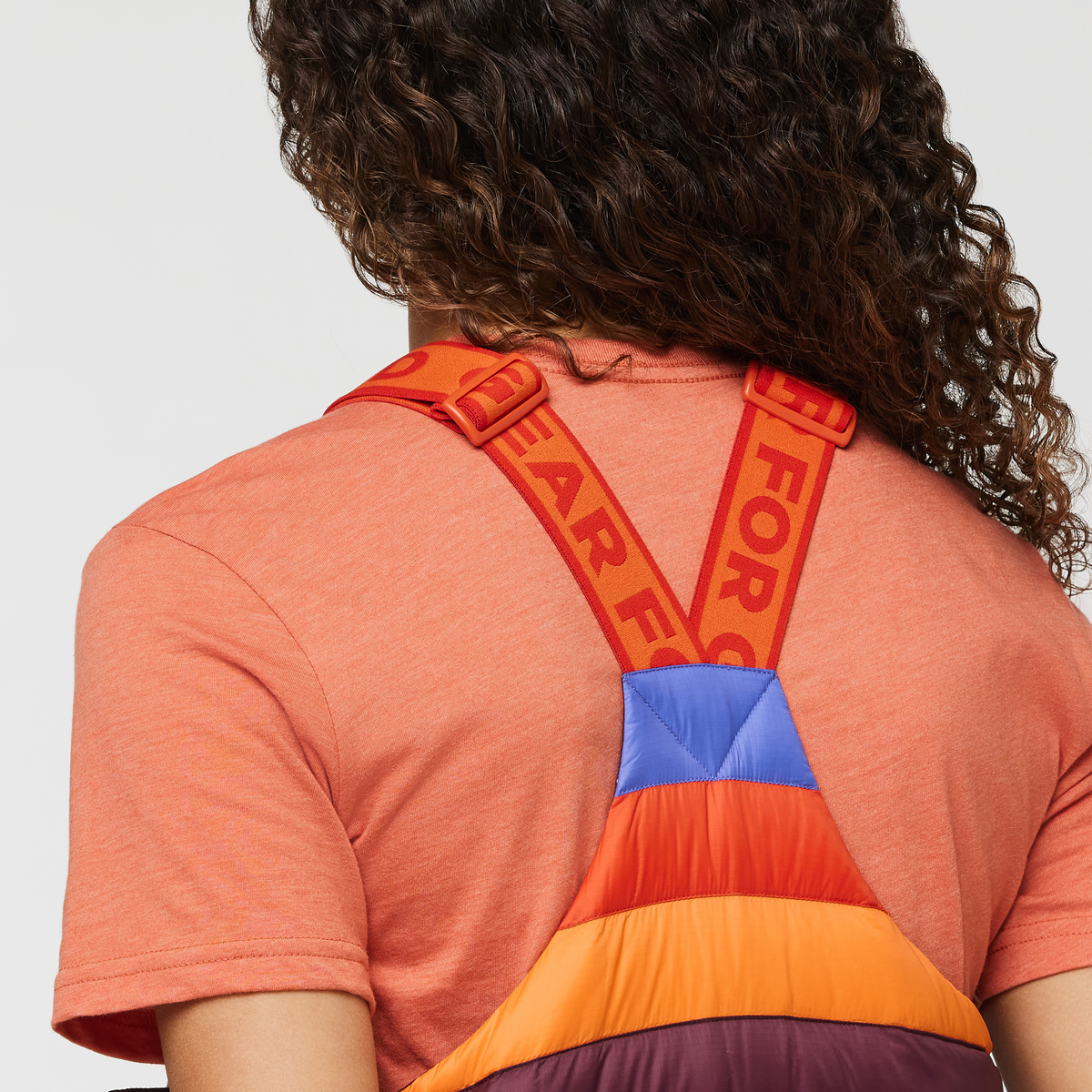 Fuego Down Overall - Women's, Wine Stripes, Model London