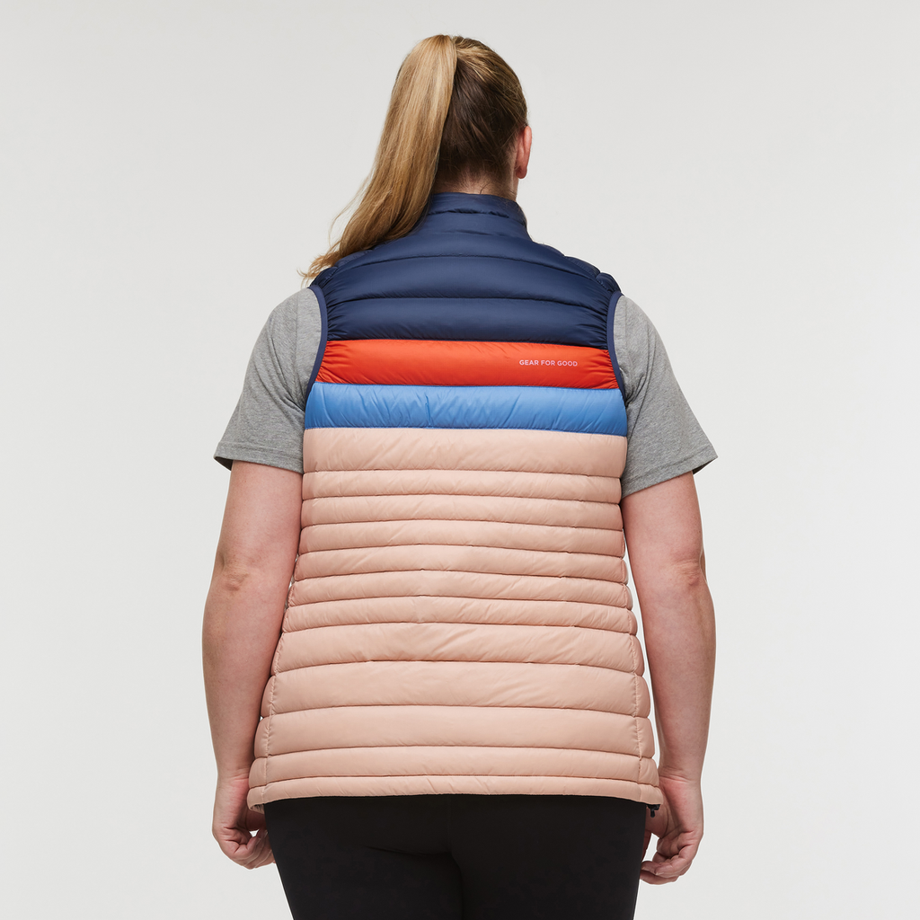 Fuego Down Vest - Women's, Ink/Rosewood, Model Jennifer