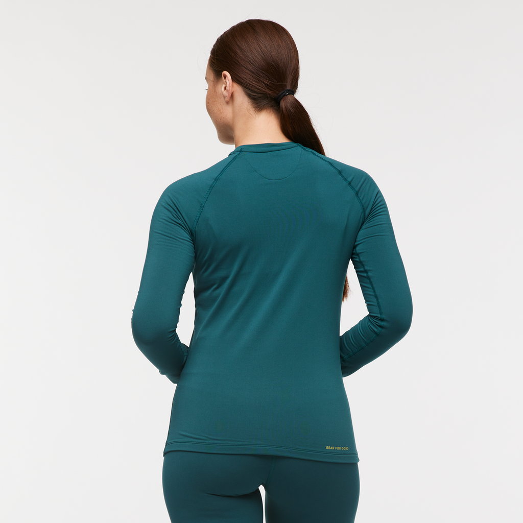 Liso Baselayer Top - Women's, Deep Ocean, Model Aya