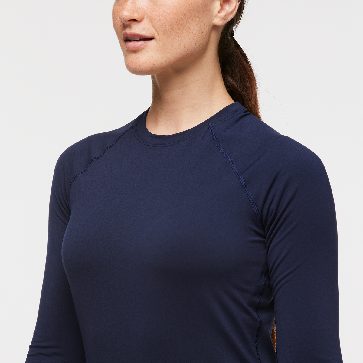 Liso Baselayer Top - Women's, Maritime, Model Aya
