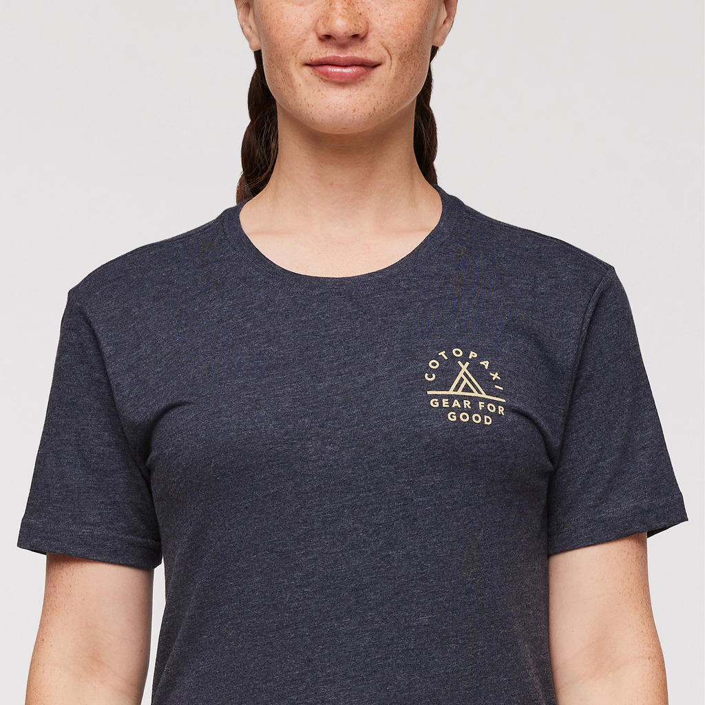 Llama Map Organic T-Shirt - Women's, Graphite, Model Aya