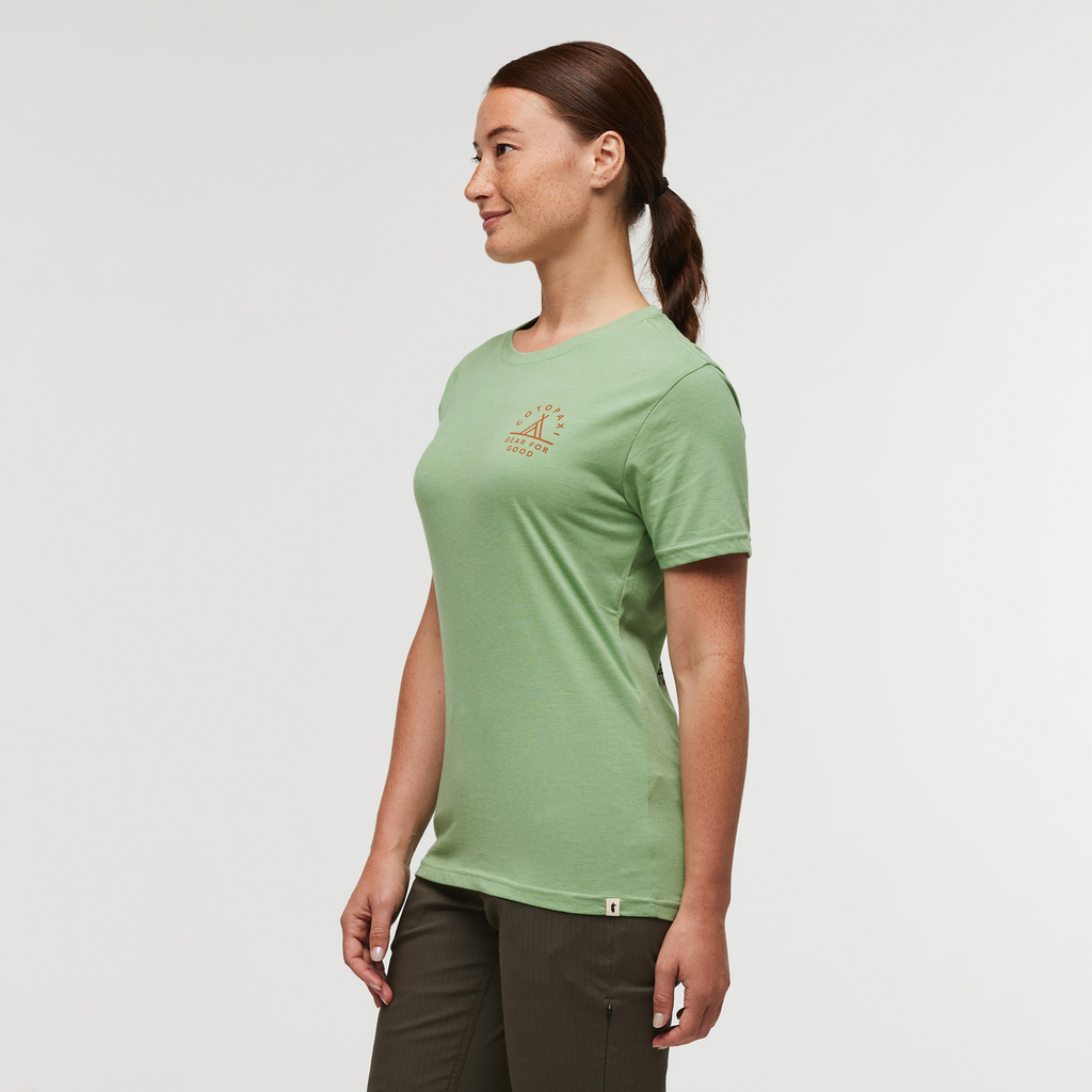 Llama Map T-Shirt - Women's, Aspen, Model Aya