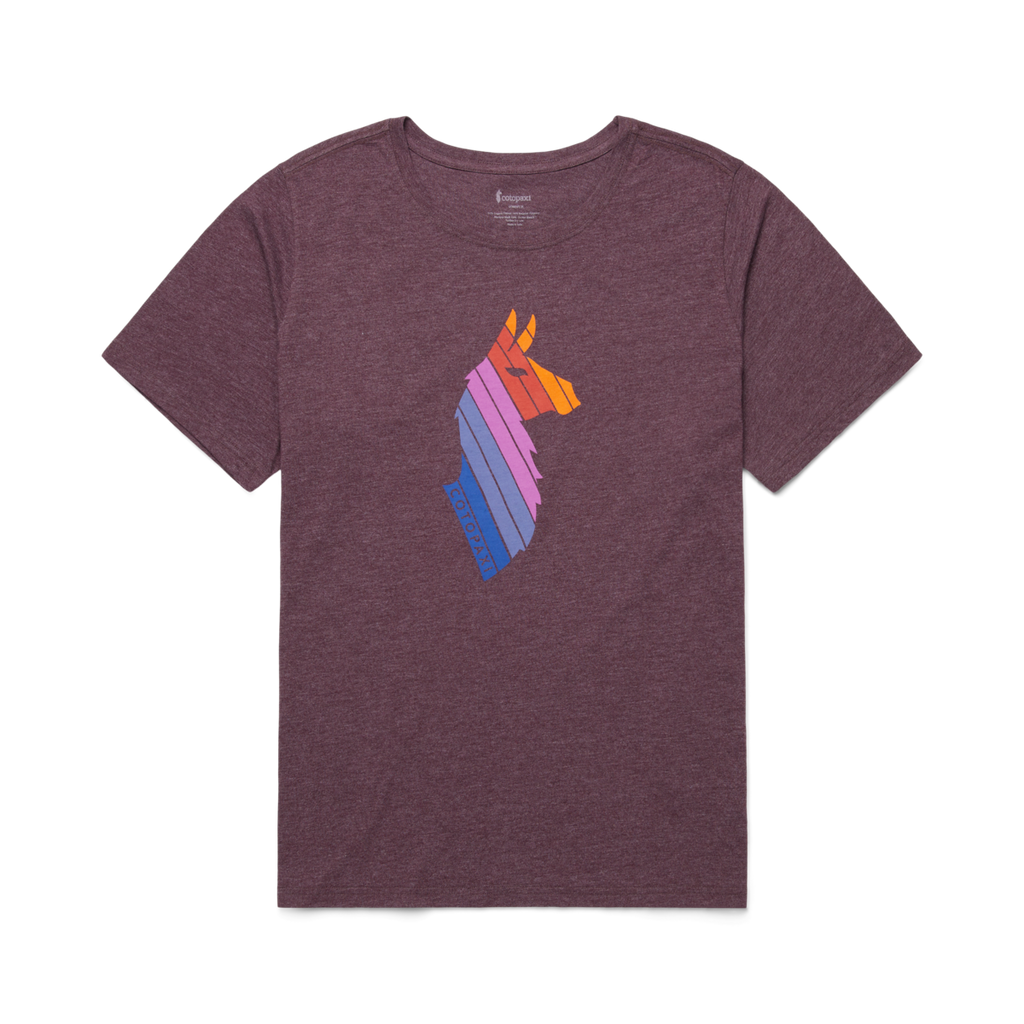 Llama Stripes Organic T-Shirt - Women's, Wine