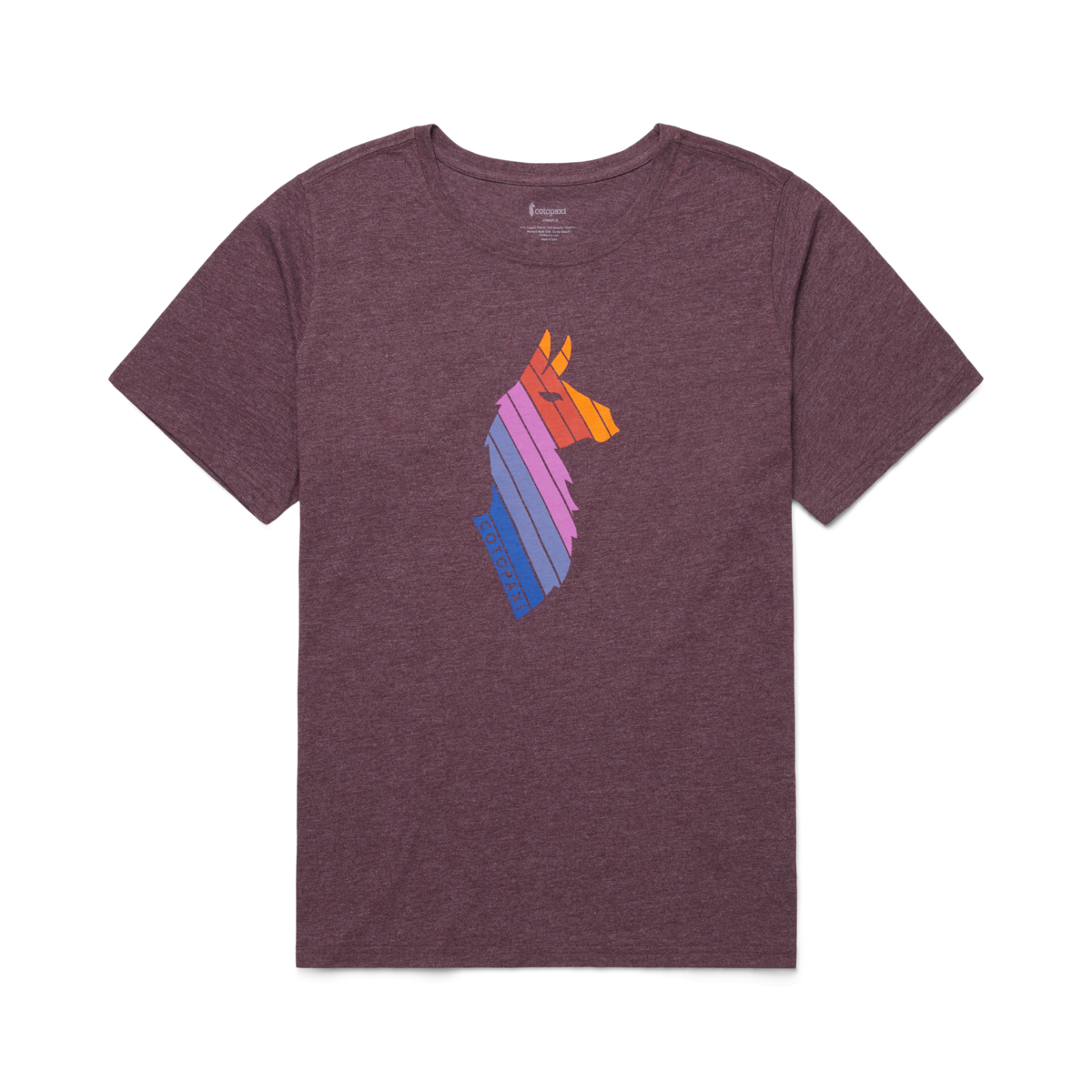 Llama Stripes Organic T-Shirt - Women's, Wine