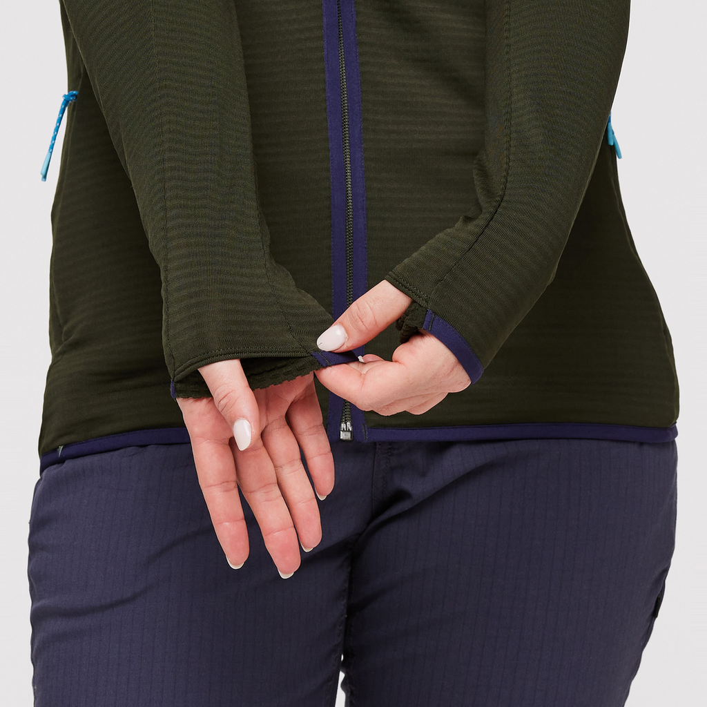 Otero Fleece Full-Zip Hooded Jacket - Women's, Woods, Model Aya