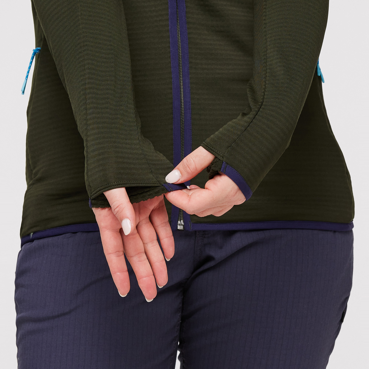 Otero Fleece Full-Zip Hooded Jacket - Women's, Woods, Model Aya