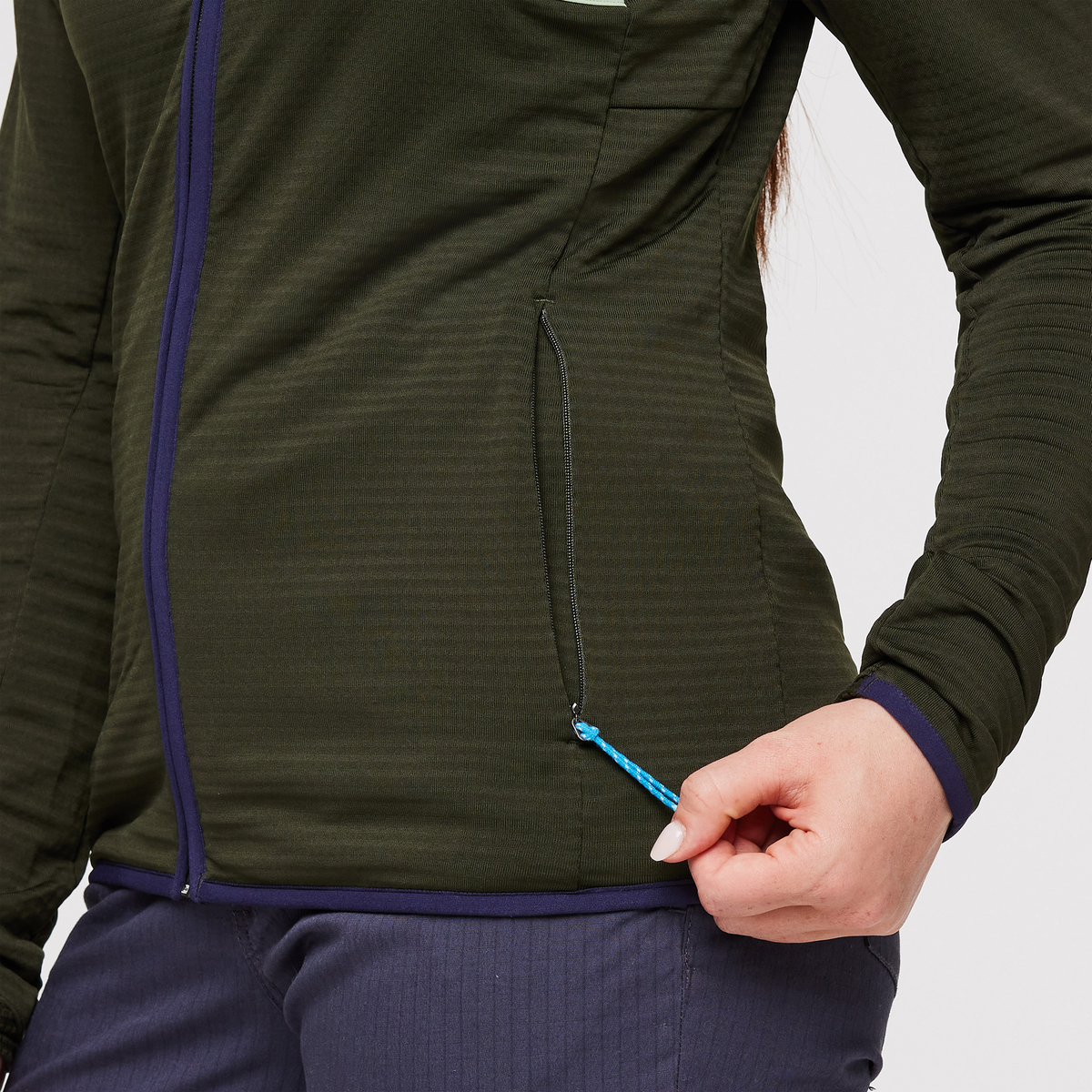 Otero Fleece Full-Zip Hooded Jacket - Women's, Woods, Model Aya