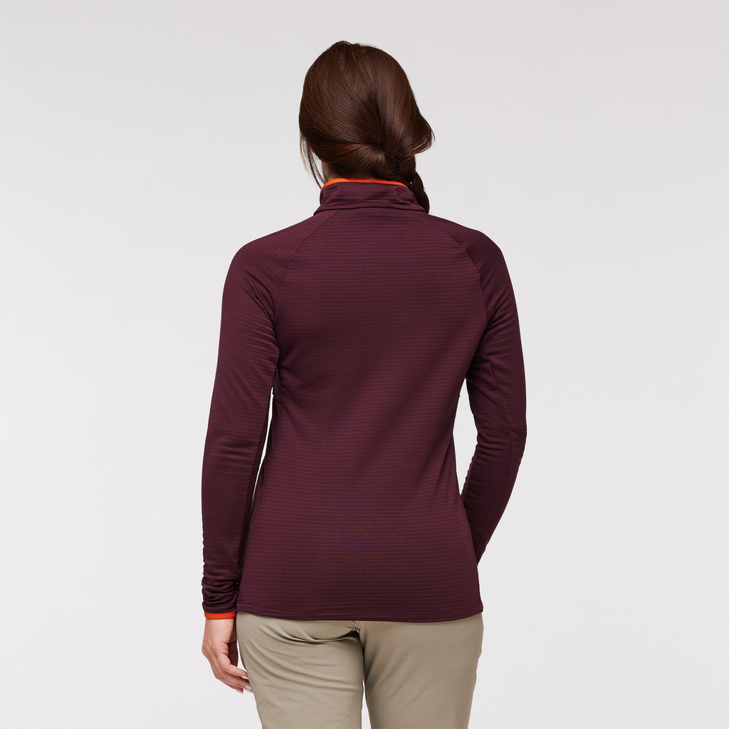 Otero Fleece Half-Zip Pullover - Women's, Wine, Model Aya
