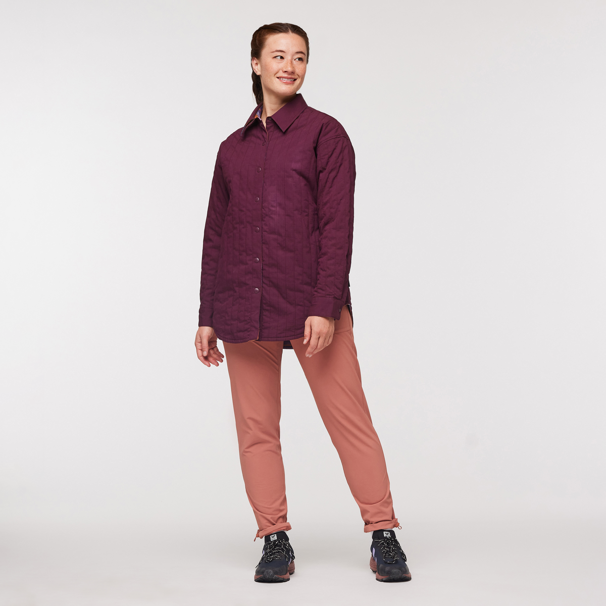 Salto Insulated Flannel Jacket - Women's, Saddle Plaid, Model Aya