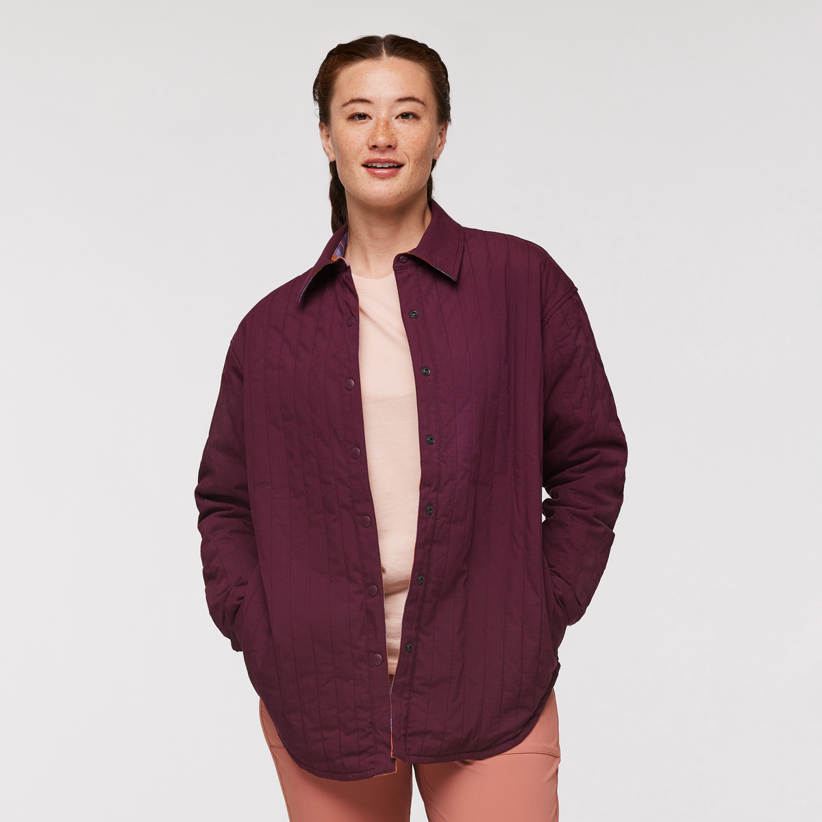 Salto Insulated Flannel Jacket - Women's, Saddle Plaid, Model Aya