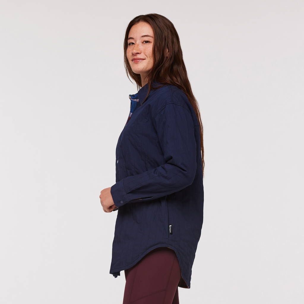 Salto Insulated Flannel Jacket - Women's, Ink Plaid, Model Aya