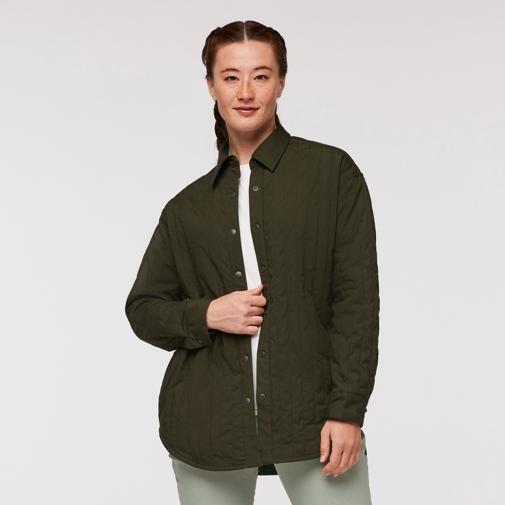 Salto Insulated Flannel Jacket - Women's, Woods Plaid, Model Aya