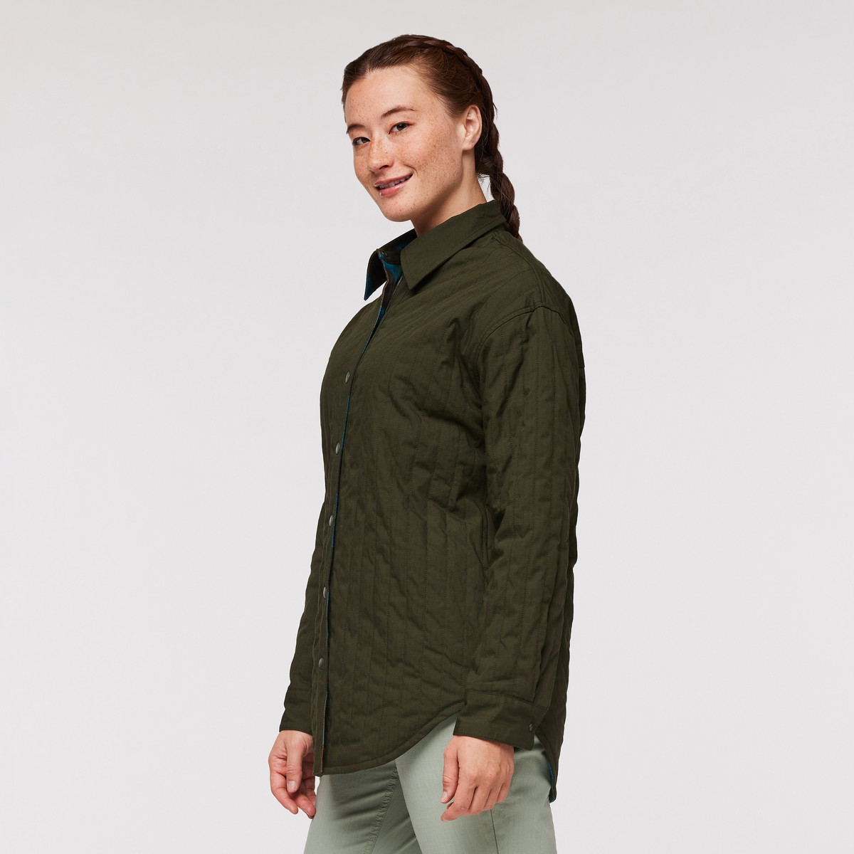 Salto Insulated Flannel Jacket - Women's, Woods Plaid, Model Aya