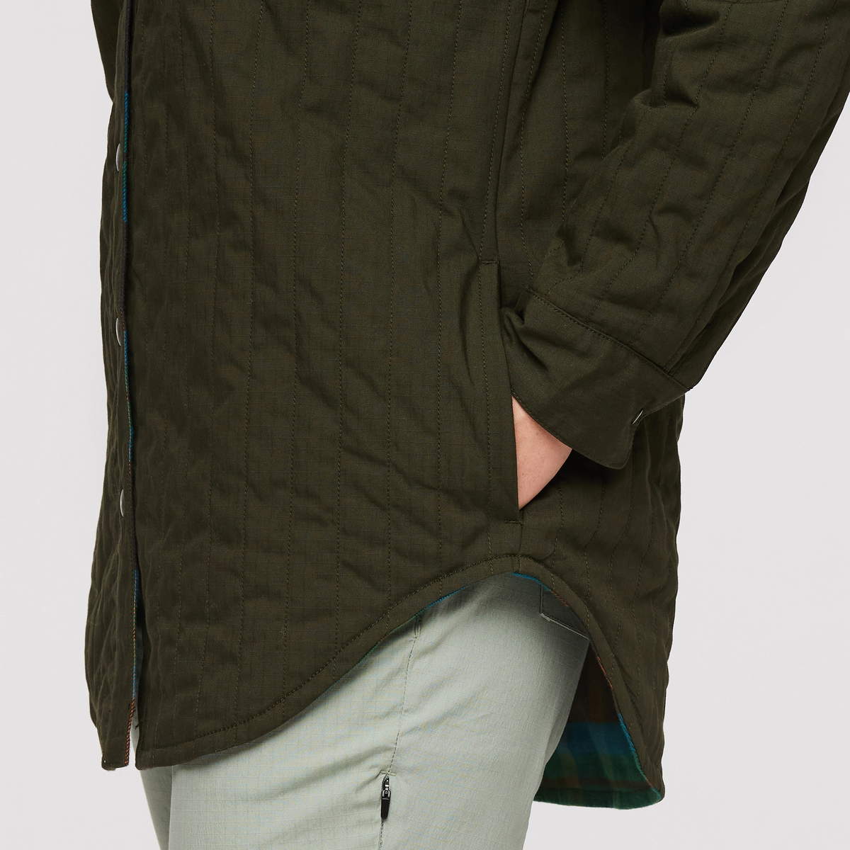 Salto Insulated Flannel Jacket - Women's, Woods Plaid, Model Aya