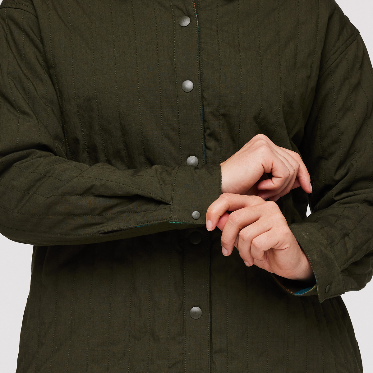Salto Insulated Flannel Jacket - Women's, Woods Plaid, Model Aya