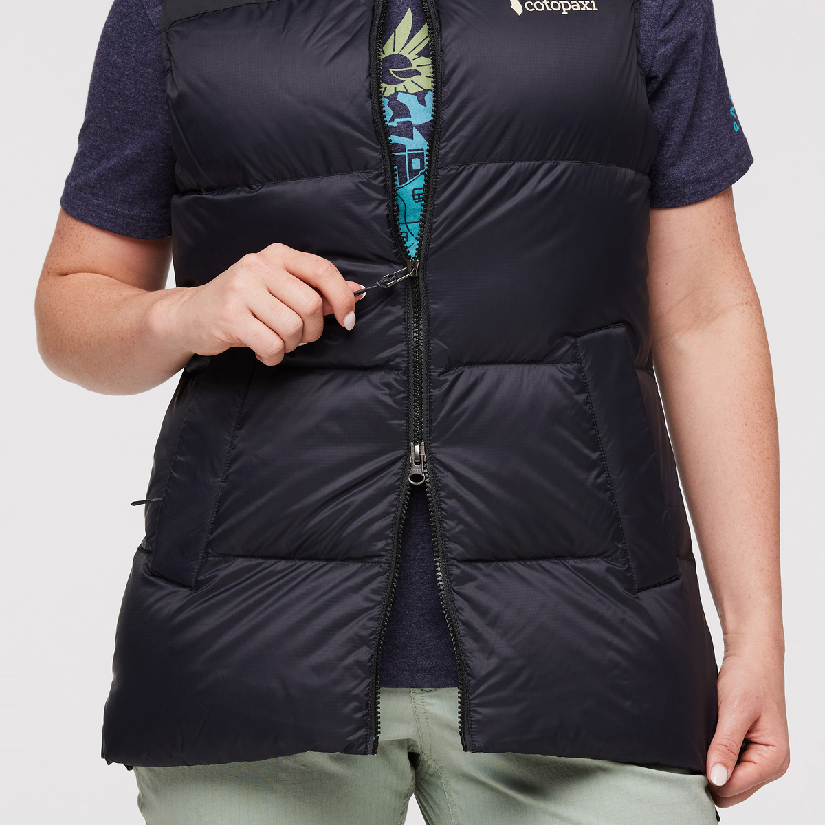 Solazo Down Vest - Women's, Cotopaxi Black, Model Aya
