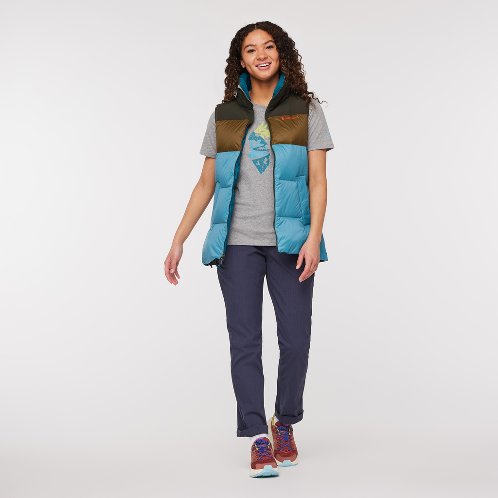 Solazo Down Vest - Women's, Woods/Drizzle, Model London