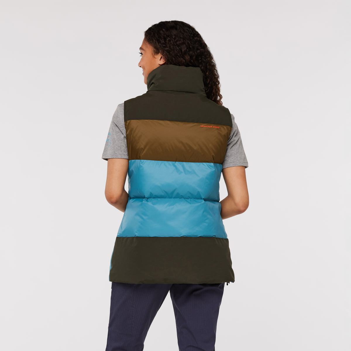 Solazo Down Vest - Women's, Woods/Drizzle, Model London