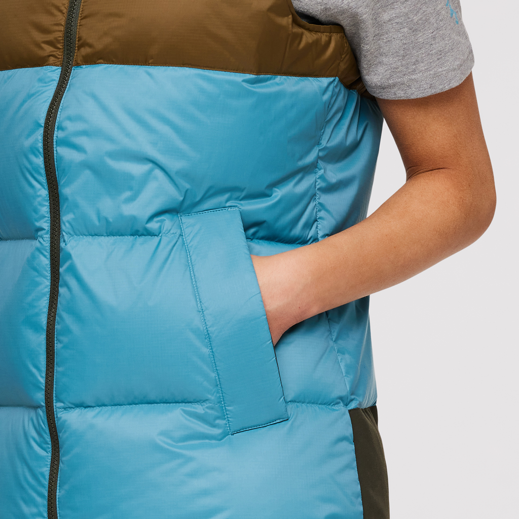 Solazo Down Vest - Women's, Woods/Drizzle, Model London
