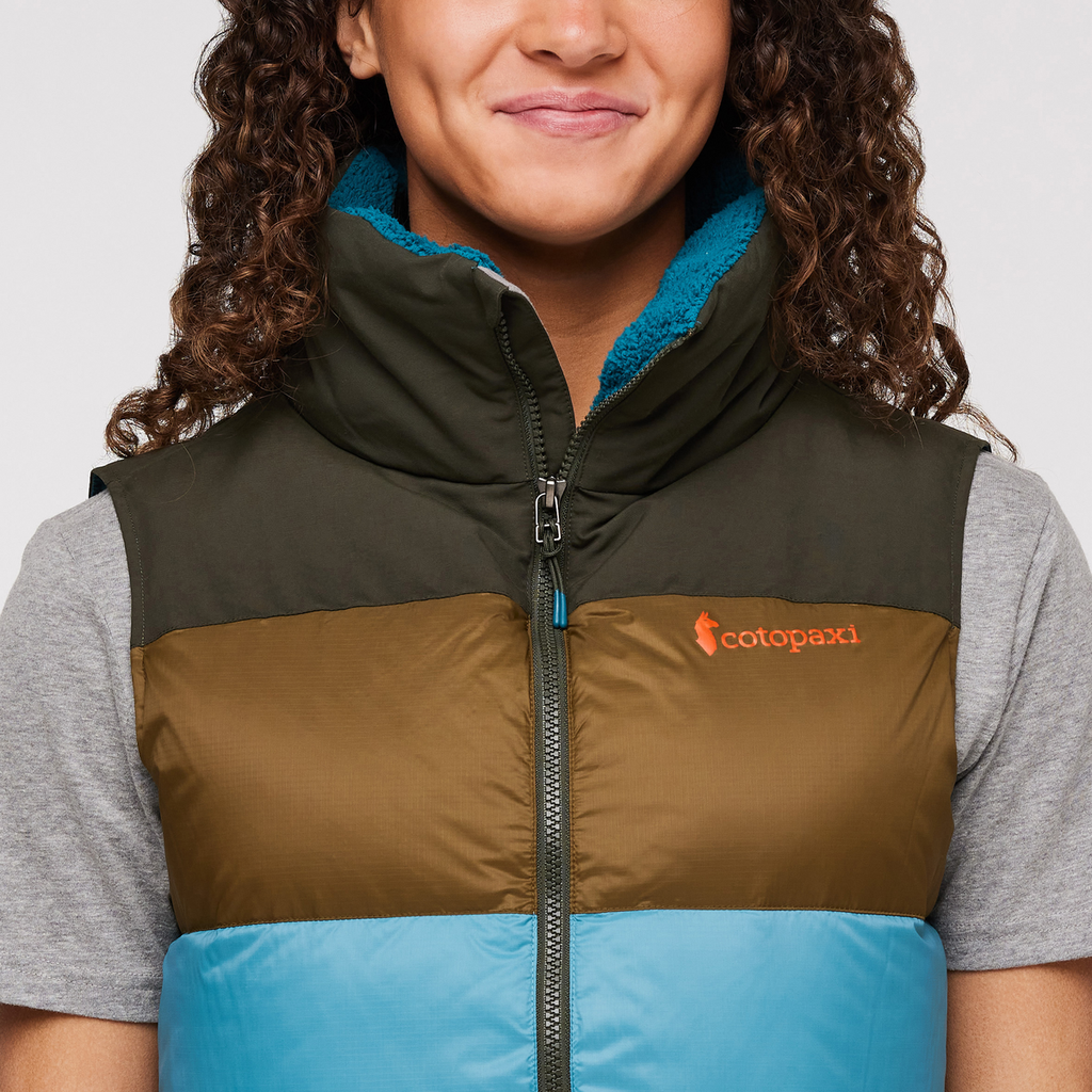 Solazo Down Vest - Women's, Woods/Drizzle, Model London
