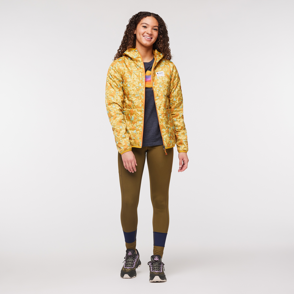 Teca Cálido Hooded Jacket - Print - Women's, Eat Wheat, Model London