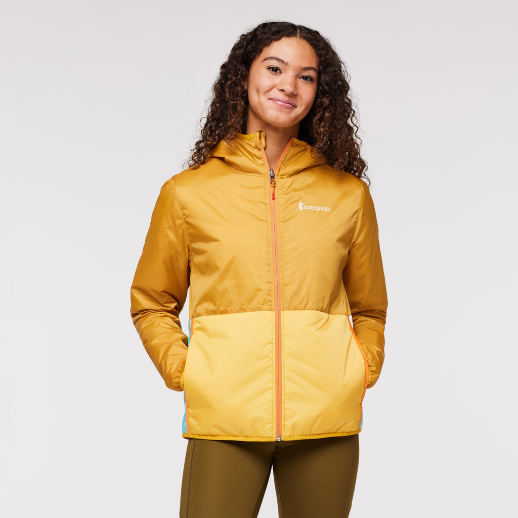 Teca Cálido Hooded Jacket - Print - Women's, Eat Wheat, Model London