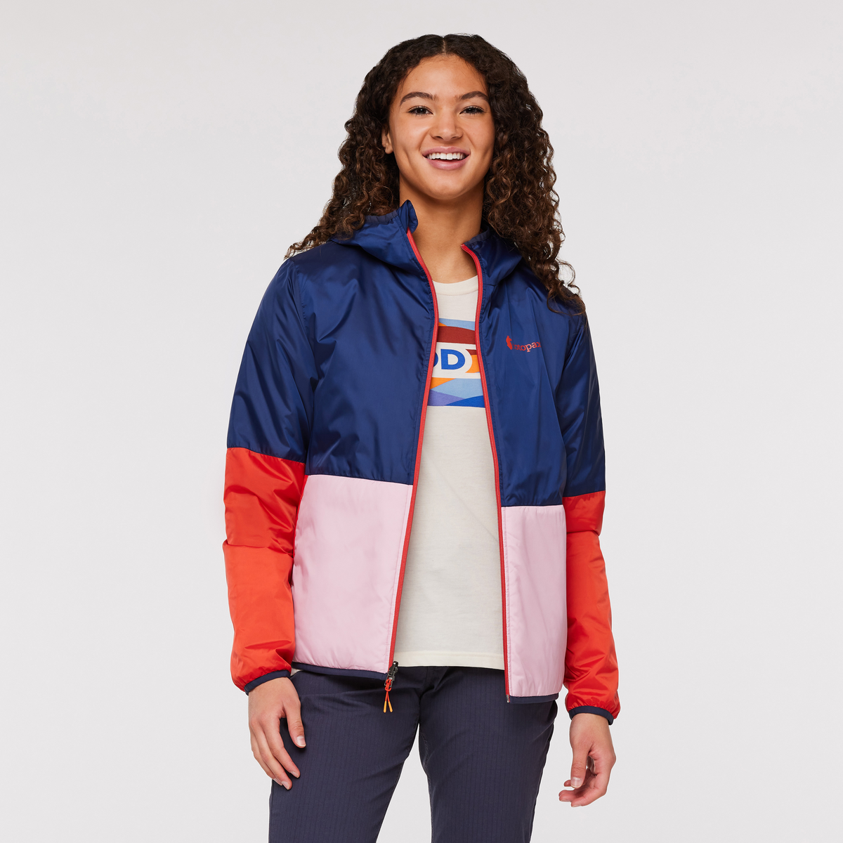Teca Cálido Hooded Jacket - Print - Women's, Wink Wink, Model London