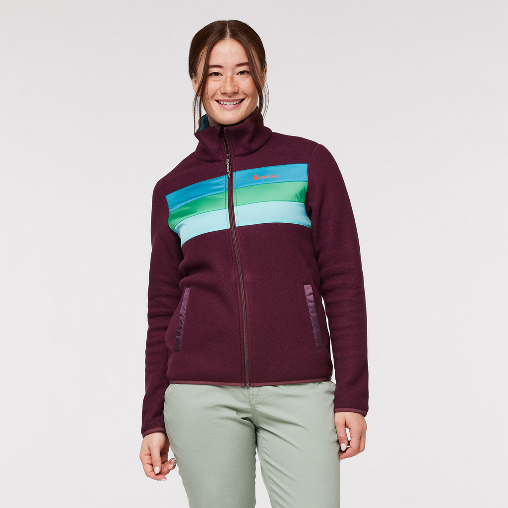 Teca Fleece Full-Zip Jacket - Women's, Night Fall, Model Aya