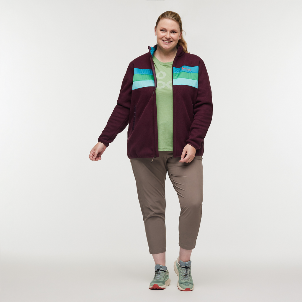 Teca Fleece Full-Zip Jacket - Women's, Night Fall, Model Jennifer