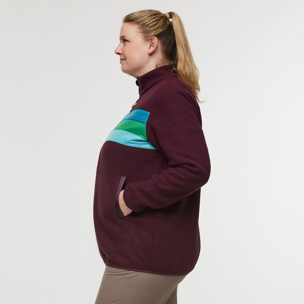 Teca Fleece Full-Zip Jacket - Women's, Night Fall, Model Jennifer