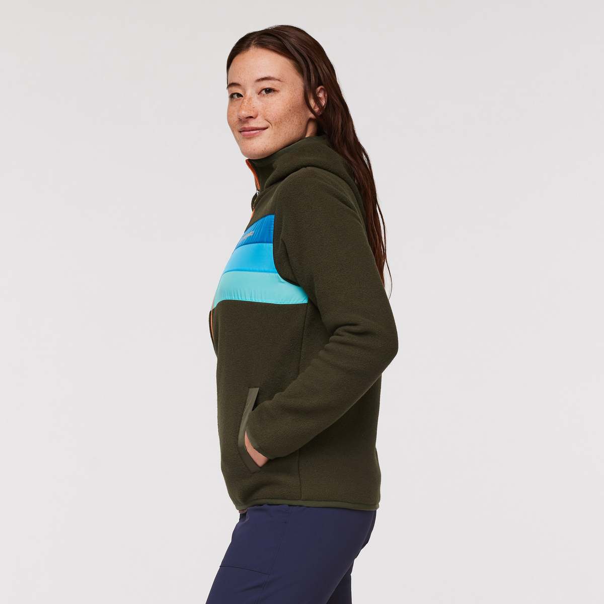 Teca Fleece Hooded Full-Zip Jacket - Women's, Hidden Lake, Model Aya