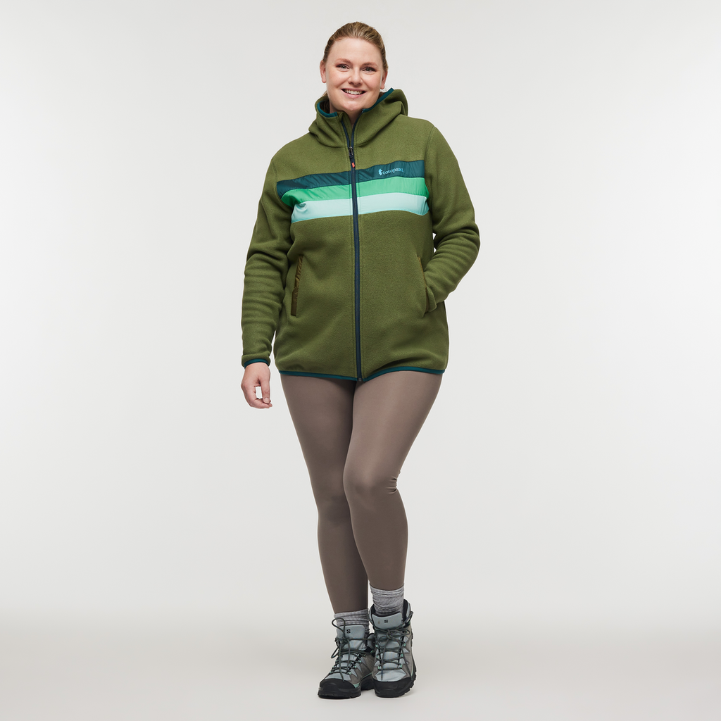 Teca Fleece Hooded Full-Zip Jacket - Women's, Squirrel, Model Jennifer
