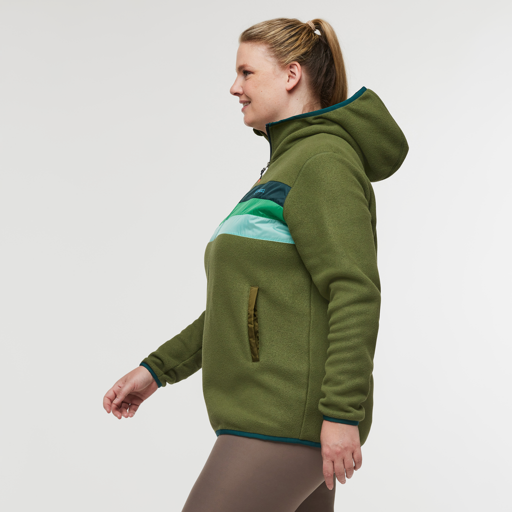 Teca Fleece Hooded Full-Zip Jacket - Women's, Squirrel, Model Jennifer