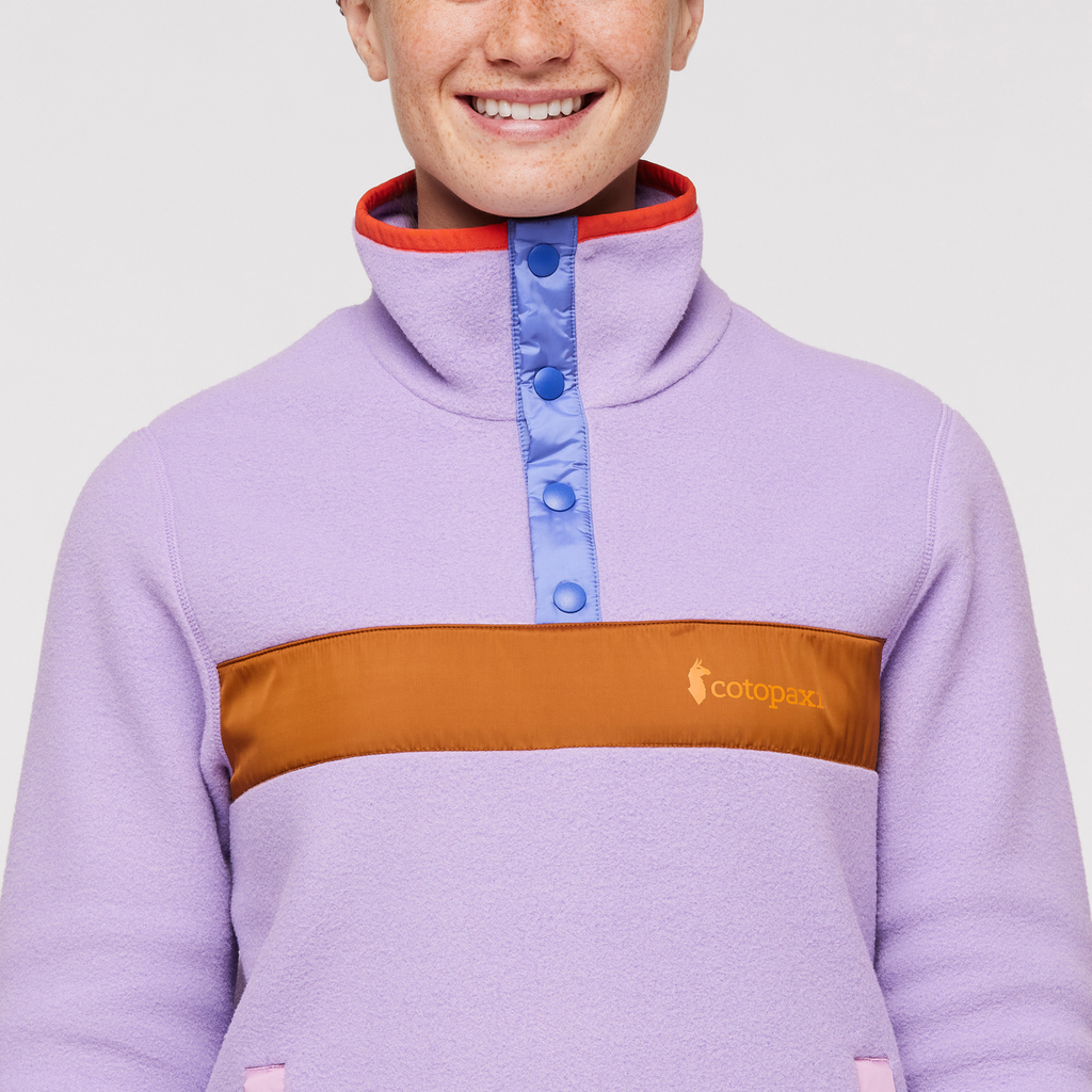Teca Fleece Pullover - Women's, Fresh Flowers, Model Aya
