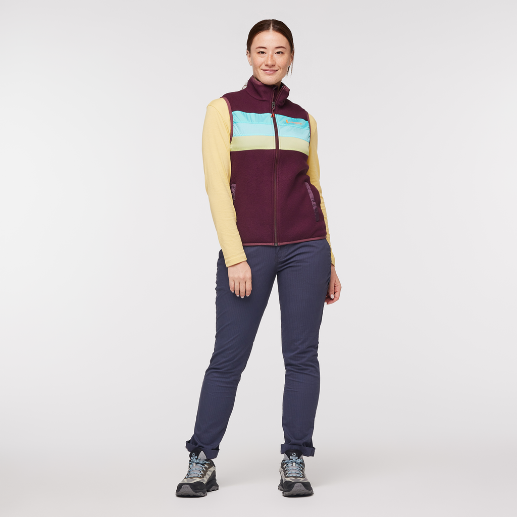 Teca Fleece Vest - Women's, Moon Beam, Model Aya