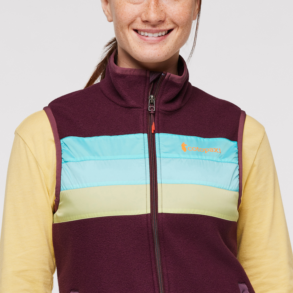 Teca Fleece Vest - Women's, Moon Beam, Model Aya