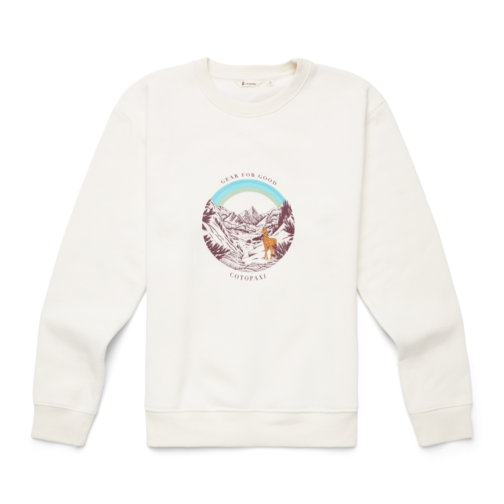 Traveling Llama Crew Sweatshirt - Women's, Bone