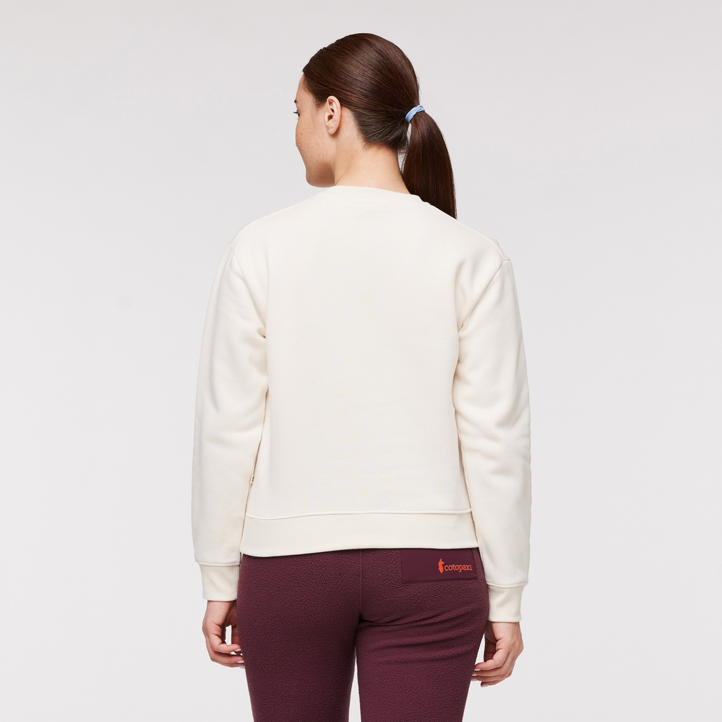 Traveling Llama Crew Sweatshirt - Women's, Bone, Model Aya