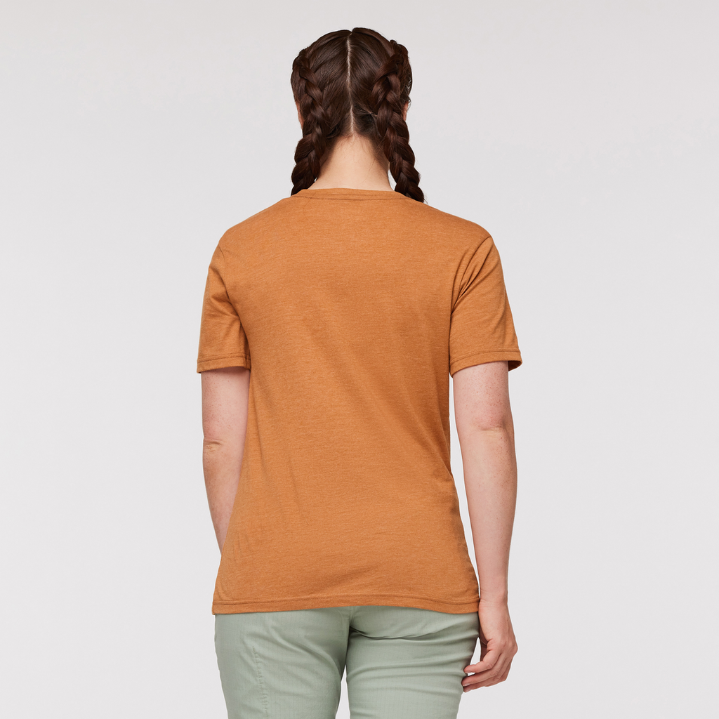 Traveling Llama T-Shirt - Women's, Saddle, Model Aya