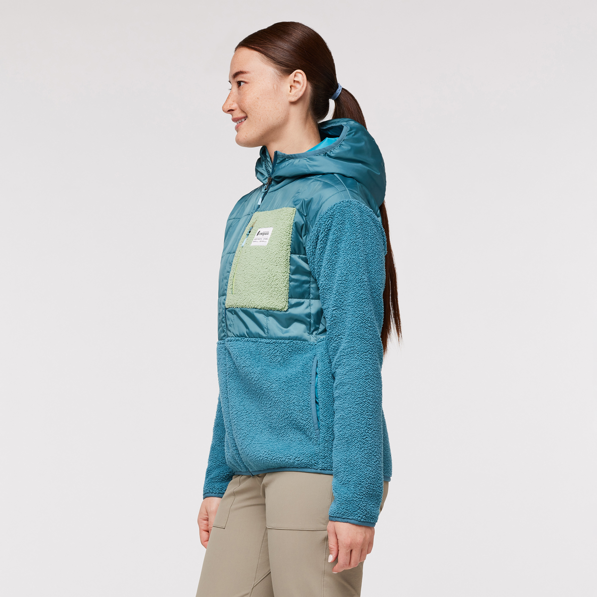 Trico Hybrid Jacket - Women's, Blue Spruce/Drizzle, Model Aya