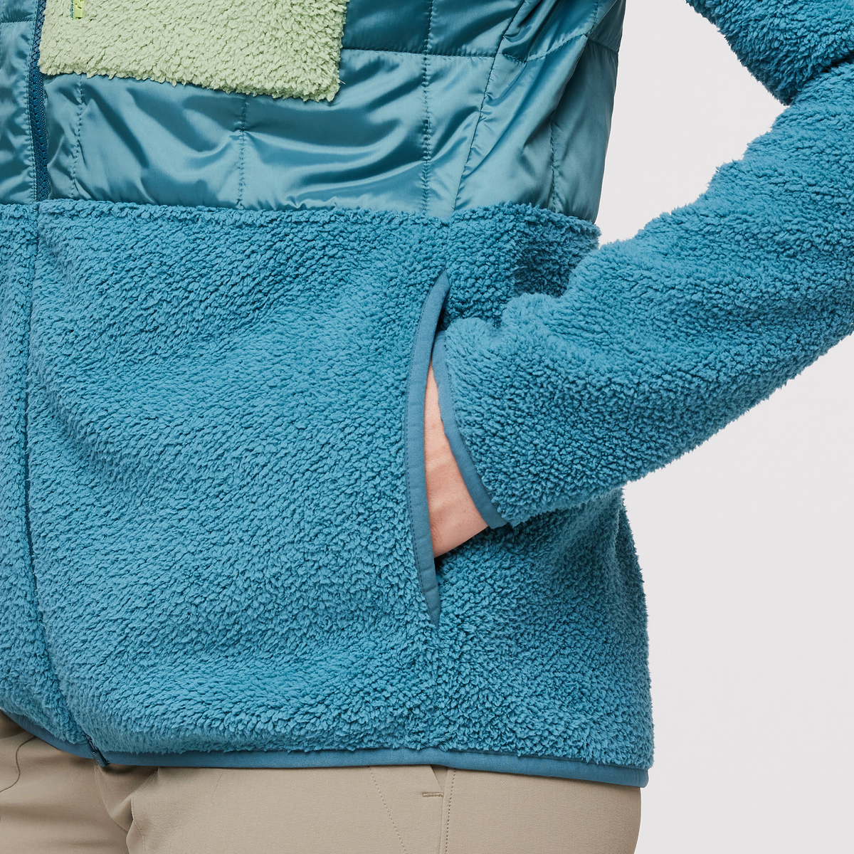 Trico Hybrid Jacket - Women's, Blue Spruce/Drizzle, Model Aya