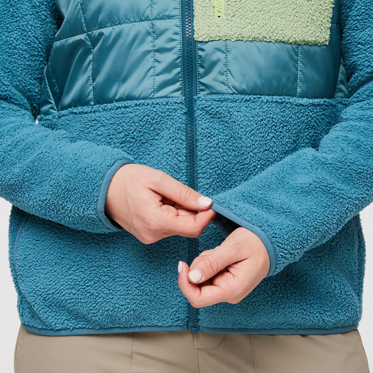 Trico Hybrid Jacket - Women's, Blue Spruce/Drizzle, Model Aya