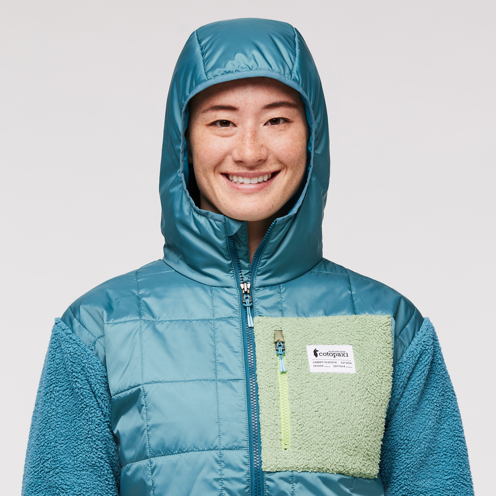 Trico Hybrid Jacket - Women's, Blue Spruce/Drizzle, Model Aya