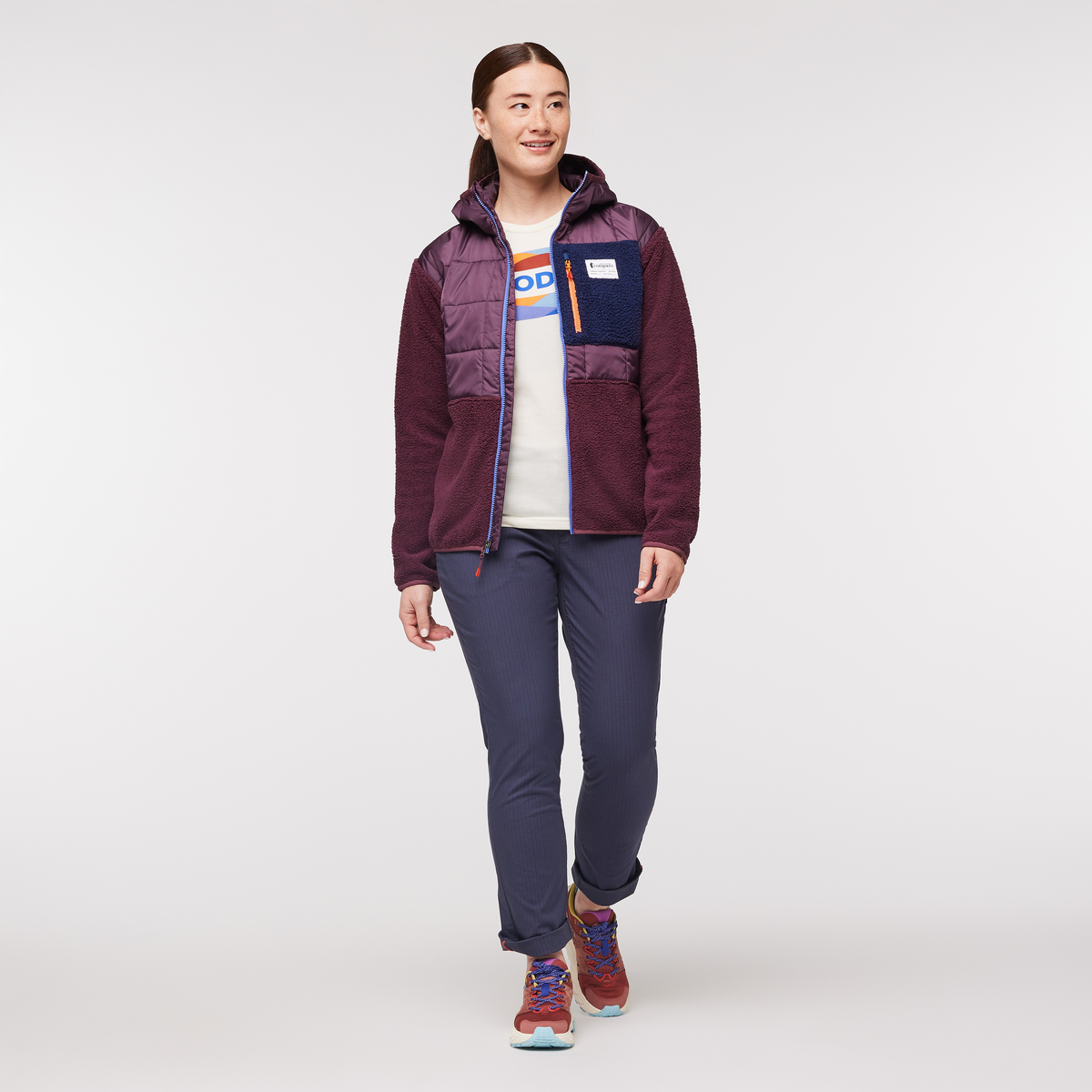 Trico Hybrid Jacket - Women's, Wine, Model Aya